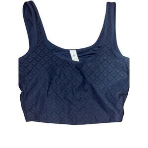 NWT Lululemon Large Textured Mesh Tank Club Blue Tennis Top Medium Support Bra